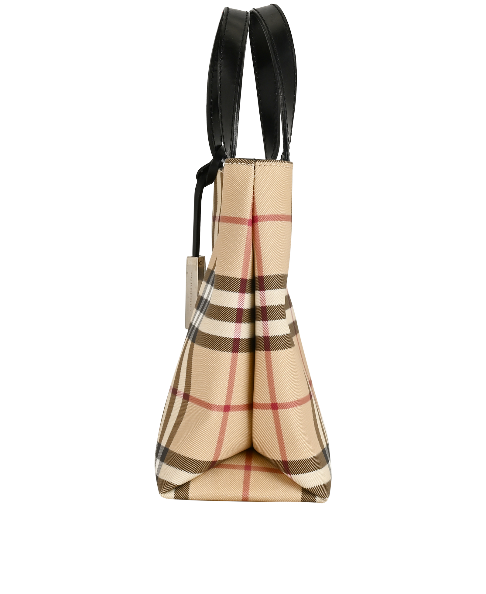 Vintage Check Bucket Bag, &pound;250, Handbags, Beige, Canvas, Bottom view